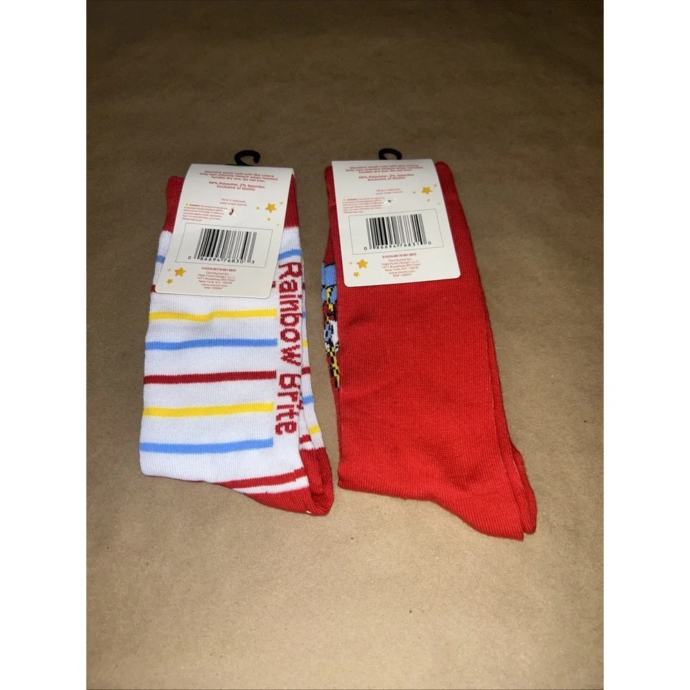 NEW UNOPENED Women's Rainbow Brite Socks - Set of 2